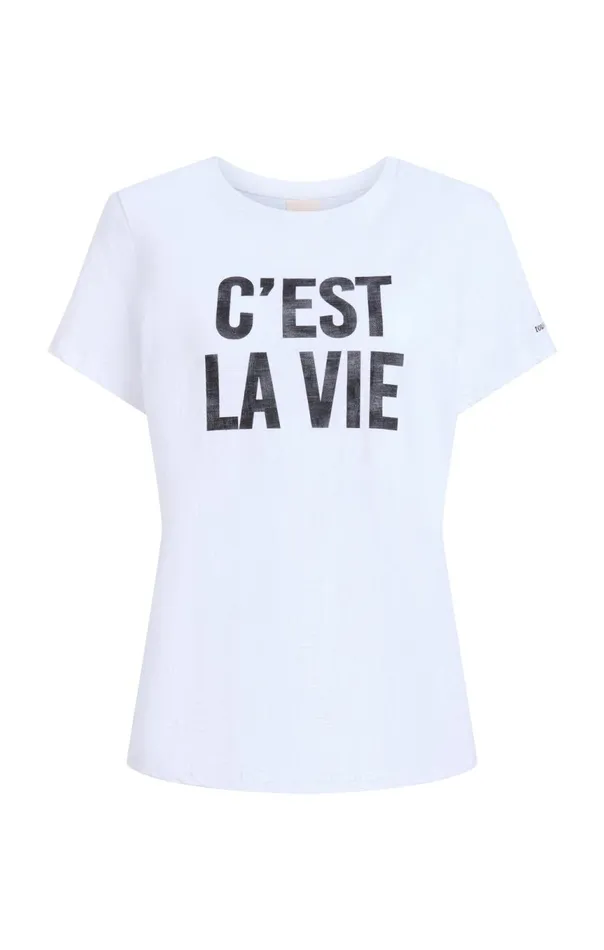 Women C039est La Vie Tee Whiteblack Cinq Sept Tees