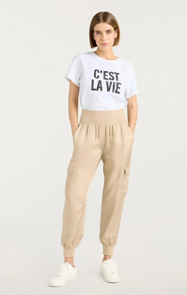 Women C039est La Vie Tee Whiteblack Cinq Sept Tees