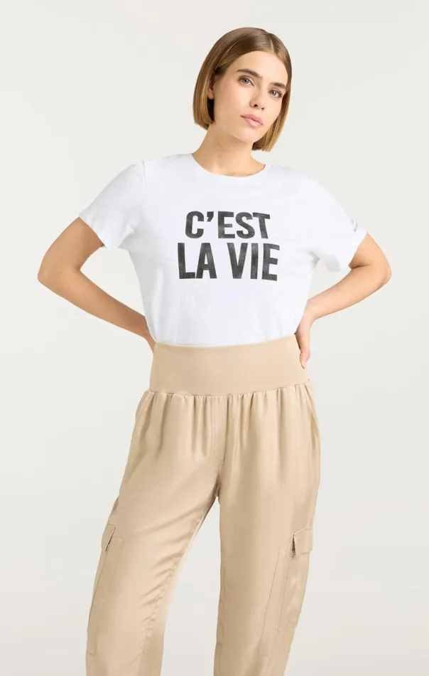 Women C039est La Vie Tee Whiteblack Cinq Sept Tees