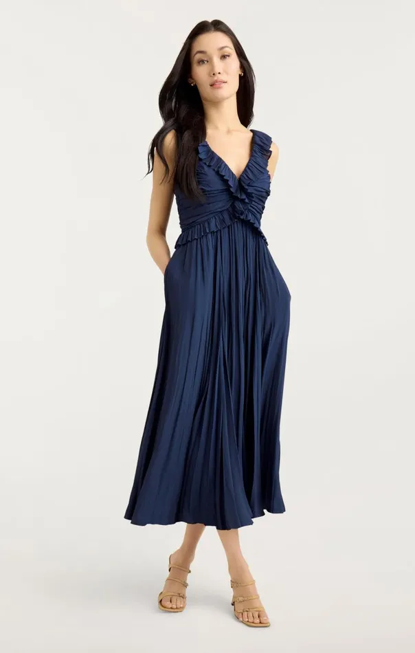 Women Calloway Dress Navy Cinq Sept Midi