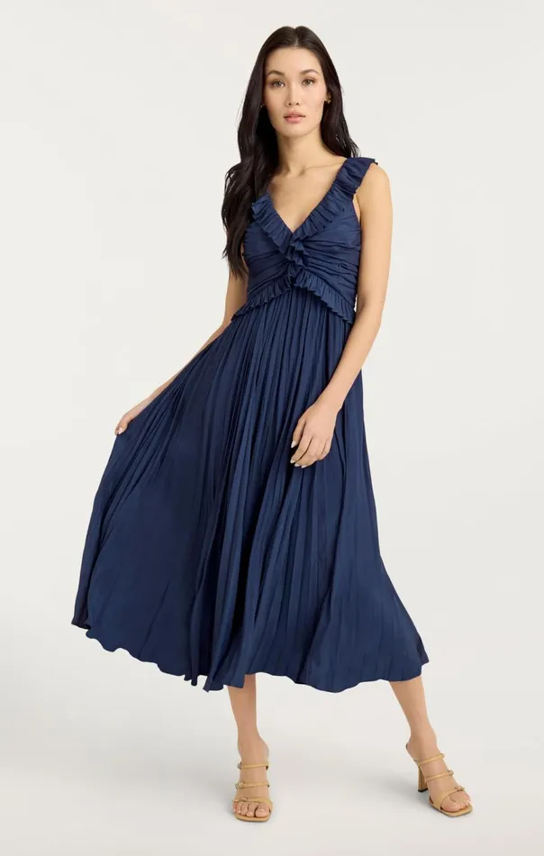 Women Calloway Dress Navy Cinq Sept Midi