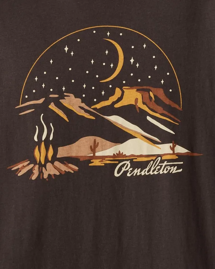 Women CAMPFIRE GRAPHIC TEE Vintage Black Pendleton Tees and Sweatshirts