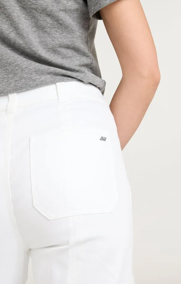 Women Cargo Benji Pant White Cinq Sept Pants