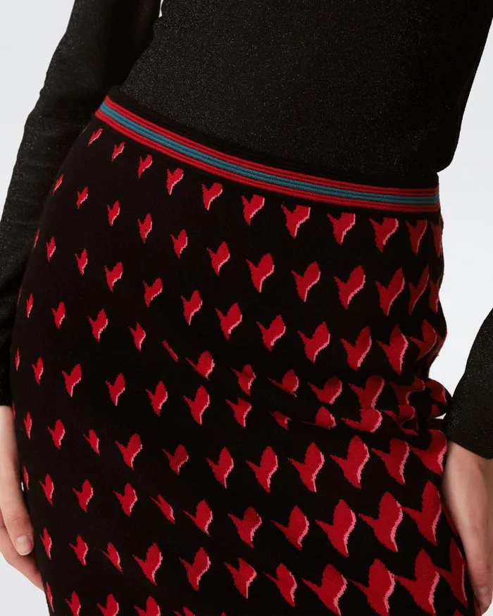 Women Cassiopeia Skirt Bird Weave Pink Gradient DVF Skirts