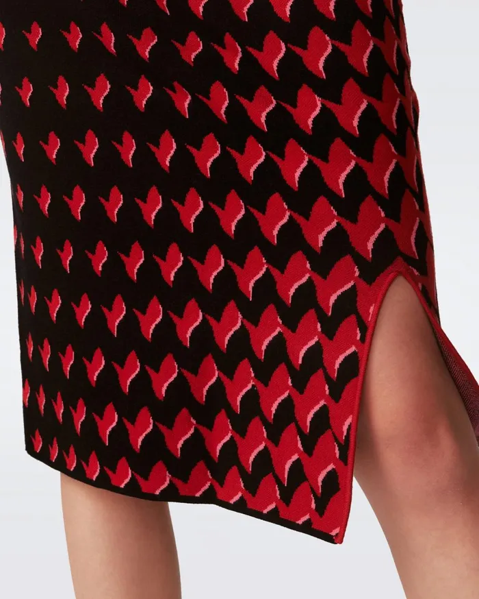 Women Cassiopeia Skirt Bird Weave Pink Gradient DVF Skirts
