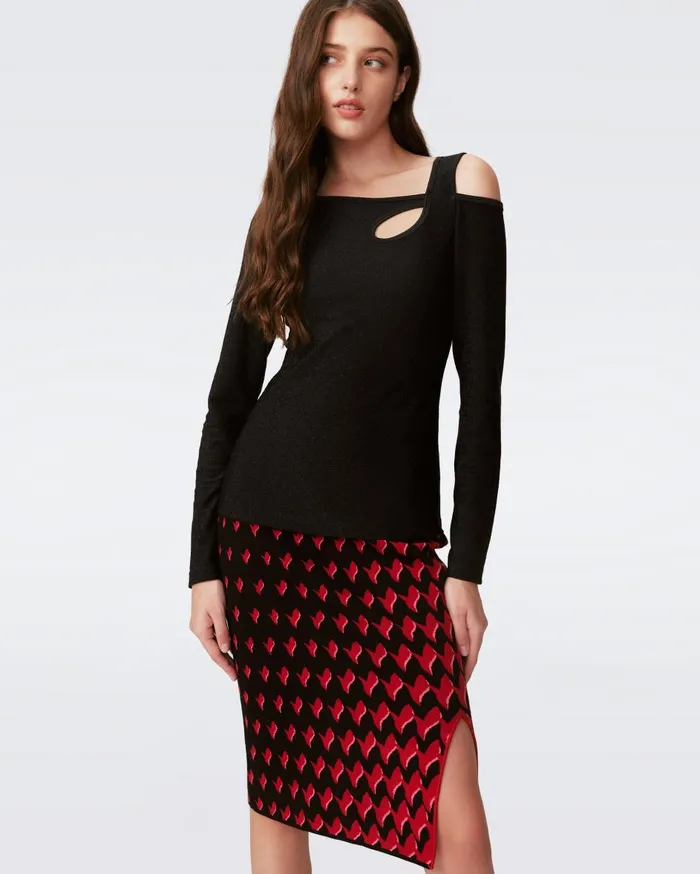 Women Cassiopeia Skirt Bird Weave Pink Gradient DVF Skirts