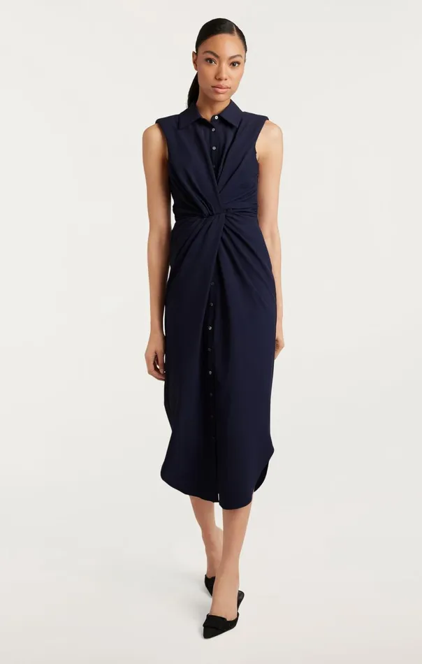 Women Catalina Dress Navy Cinq Sept Midi