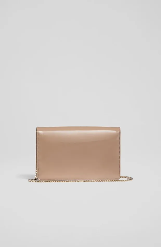 Women Clutch Bags LKBennett Cici Dark Taupe Patent Leather Clutch Bag Women Clutch Bags LKBennett Cici Dark Taupe Patent Leather Clutch Bag