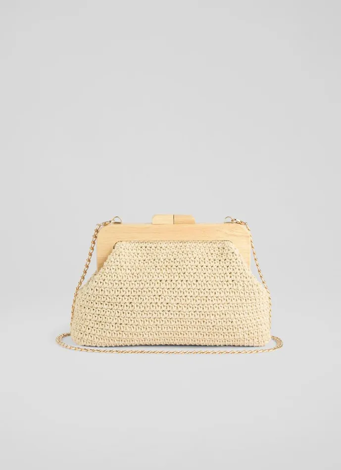 Women Clutch Bags LKBennett Litzy Gold Crochet Clutch Bag Women Clutch Bags LKBennett Litzy Gold Crochet Clutch Bag