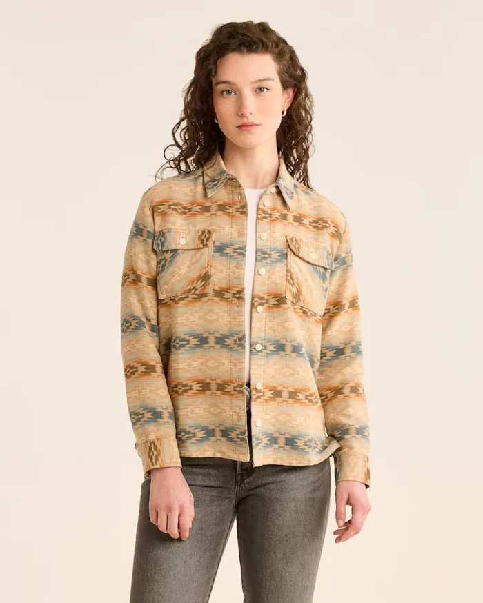 Women COASTLINE OVERSHIRT Tan Multi Mesilla Pendleton Shirts and Blouses