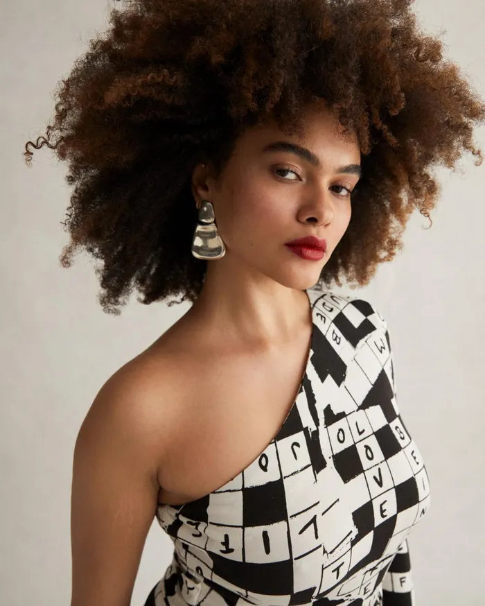 Women Coco Silk Jersey Dress Dvf 50th Crossword Ivory DVF Dresses