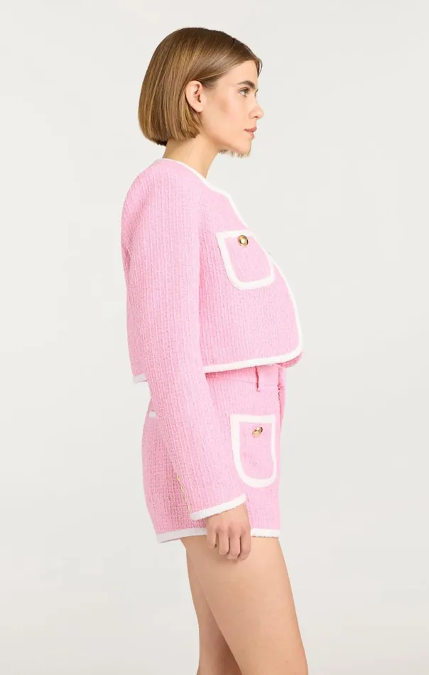 Women Contrast Auden Jacket Flamingowhite Cinq Sept Jackets