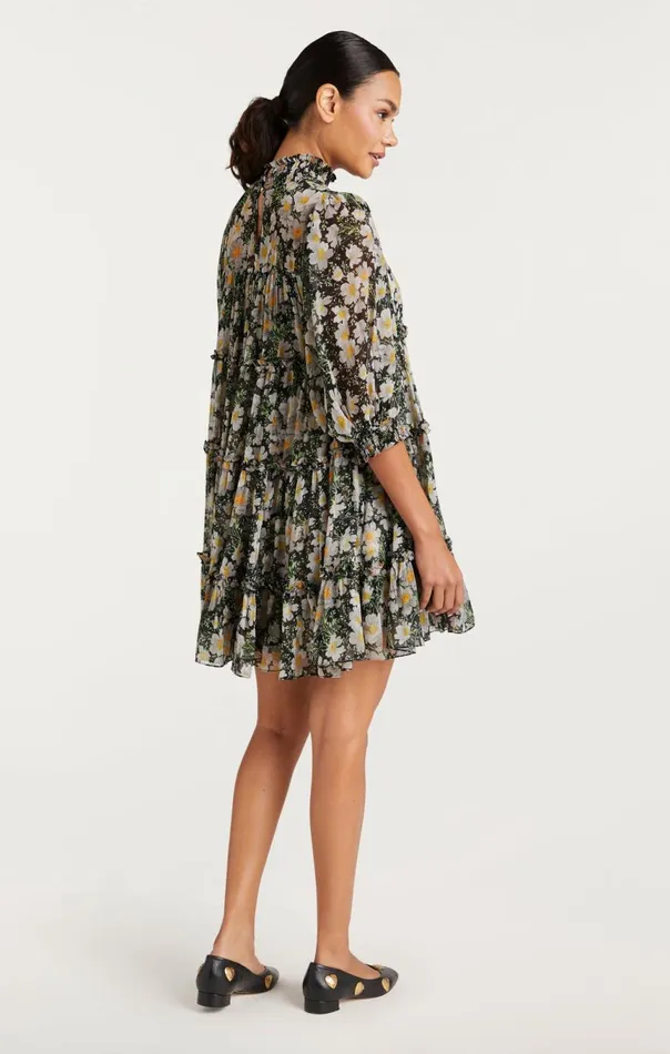 Women Cosmo Flowers Olive Dress Blacklondonfog Cinq Sept Mini