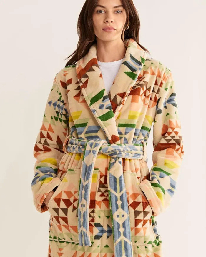 Women COTTON TERRY VELOUR ROBE Opal Springs Multi Pendleton Bathrobes and Pajamas