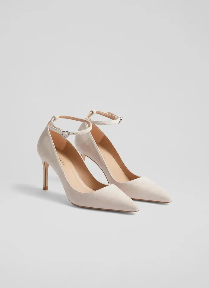 Women Court Shoes LKBennett Catelyn Ankle Suede Closed Court Power Pink Women Court Shoes LKBennett Catelyn Ankle Suede Closed Court Power Pink