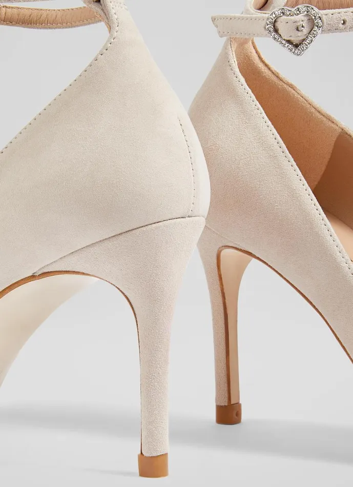 Women Court Shoes LKBennett Catelyn Ankle Suede Closed Court Power Pink Women Court Shoes LKBennett Catelyn Ankle Suede Closed Court Power Pink