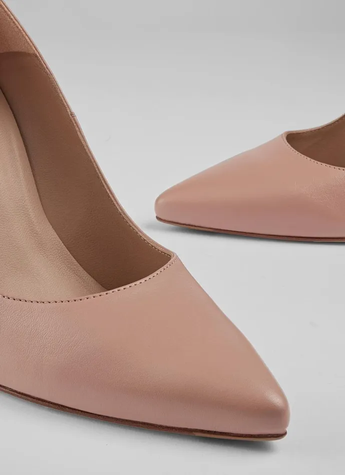 Women Court Shoes LKBennett Fern Rose Pink Leather Pointed Toe Courts Pink