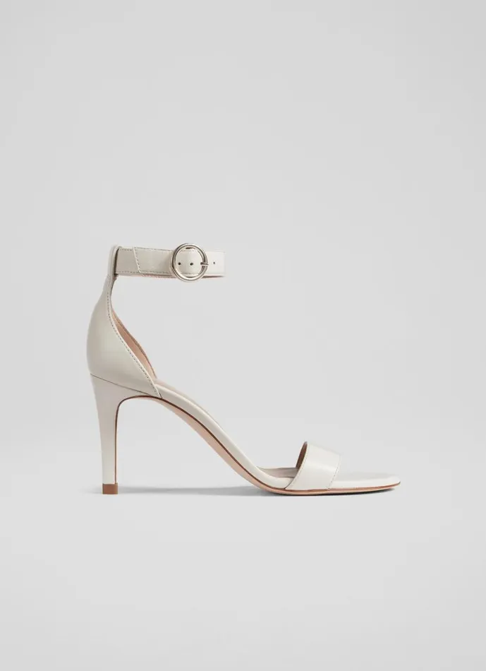 Women Court Shoes LKBennett Ivy Nude 1 Leather Single Strap Sandals Neutral