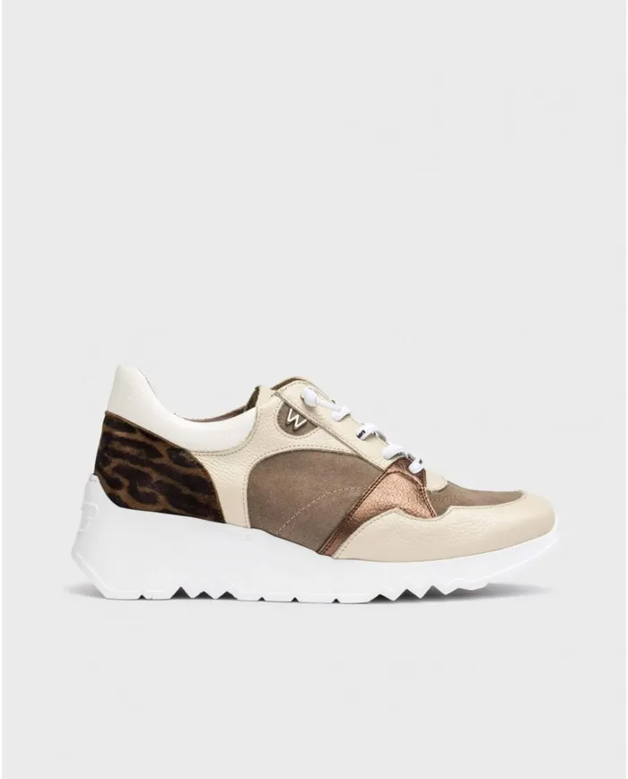Women Cream FLASH Sneaker Wonders Wedges