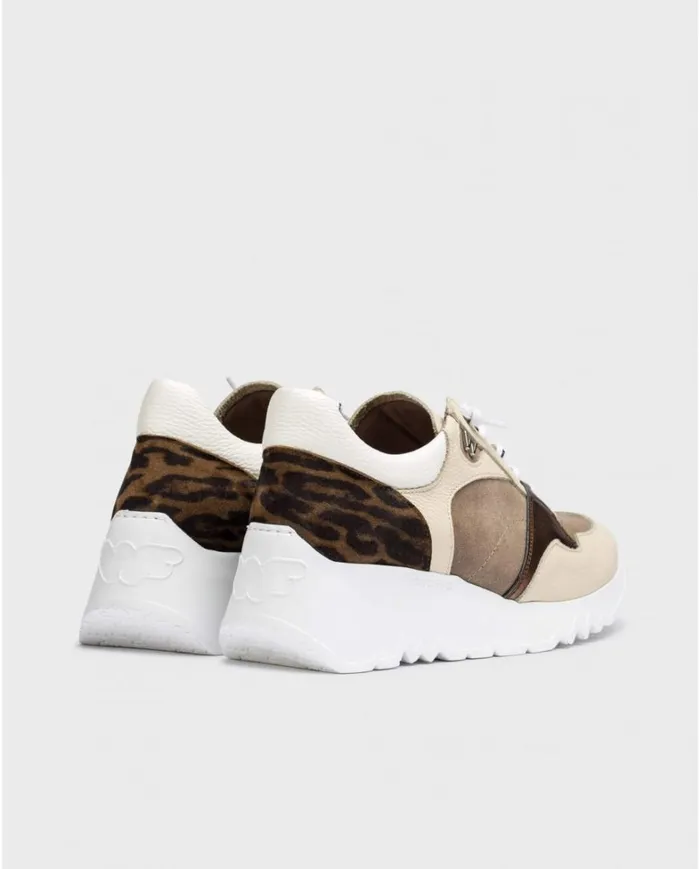 Women Cream FLASH Sneaker Wonders Wedges