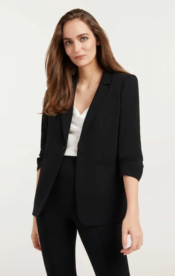Women Crepe Khloe Blazer Black Cinq Sept Blazers