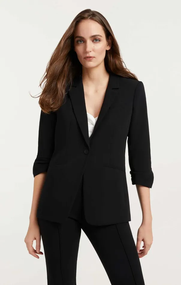 Women Crepe Khloe Blazer Black Cinq Sept Blazers