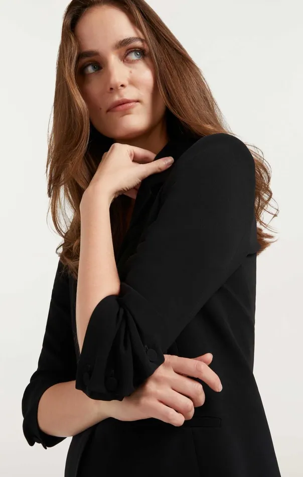 Women Crepe Khloe Blazer Black Cinq Sept Blazers