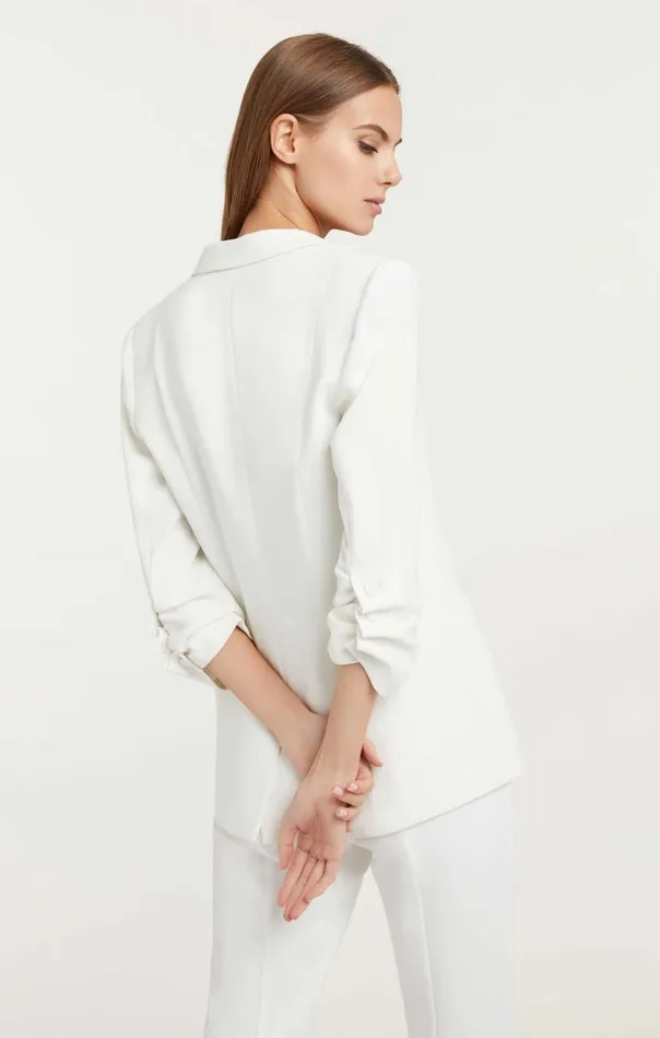 Women Crepe Khloe Blazer Ivory Cinq Sept Blazers