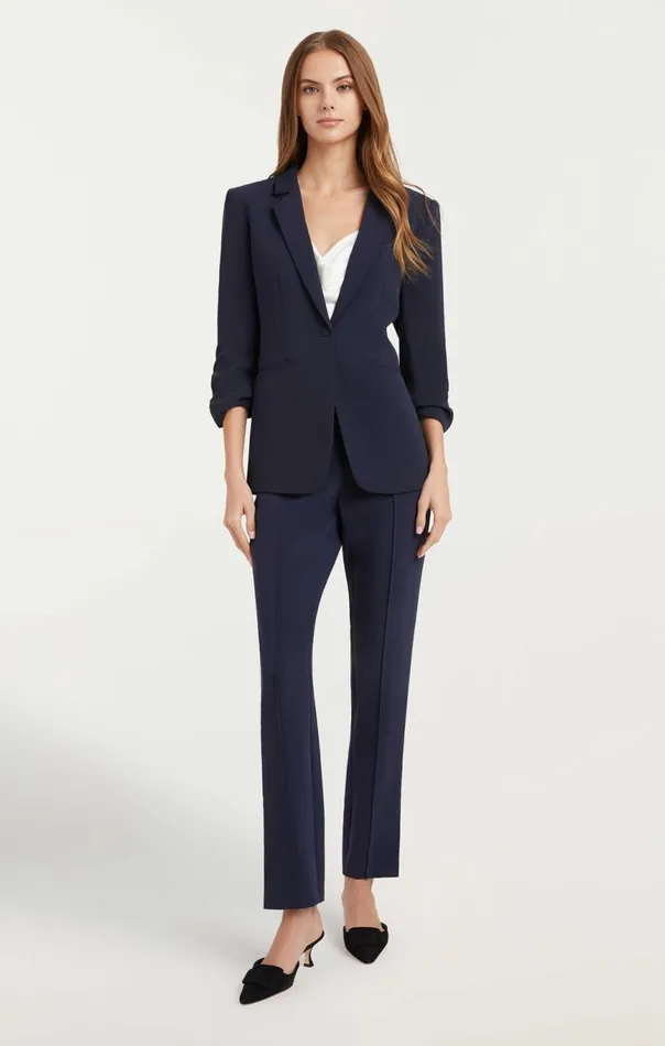 Women Crepe Khloe Blazer Navy Cinq Sept Blazers