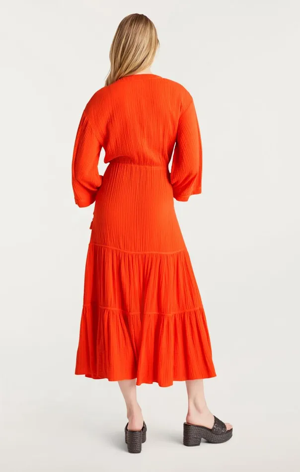 Women Crinkle Tencel Torey Dress Bisou Cinq Sept Coverups