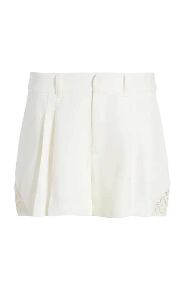 Women Crochet Lace Corinna Short Ivory Cinq Sept Shorts