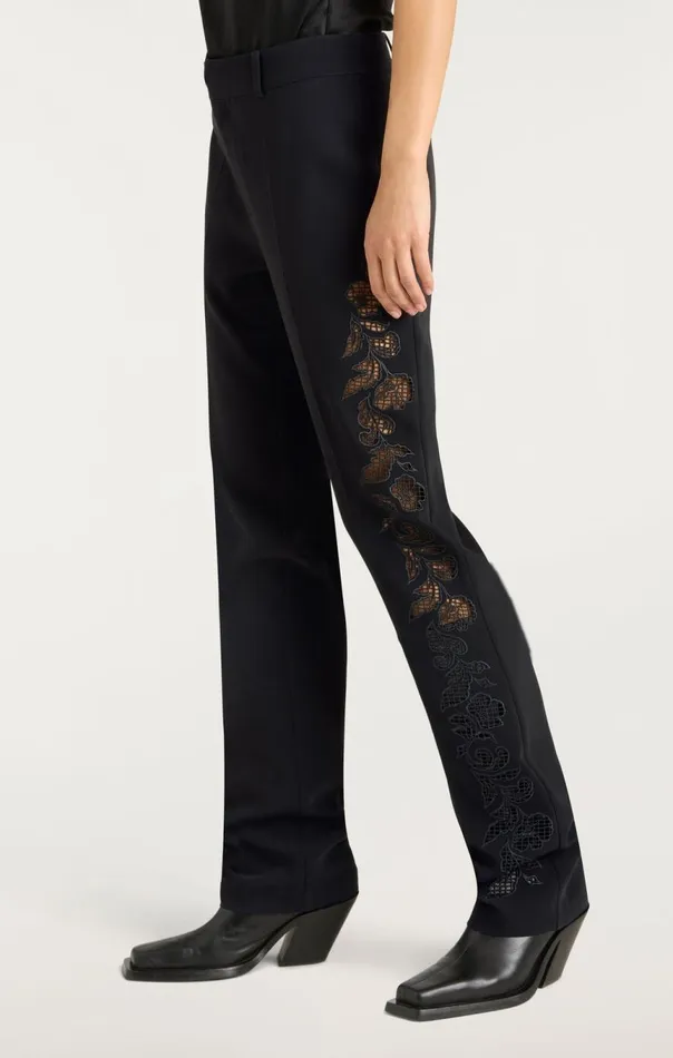 Women Cutout Paisley Embellished Kerry Pant Black Cinq Sept Pants
