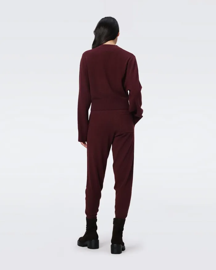 Women Delano WoolCashmere Pants Tawny Port DVF Pants and Shorts