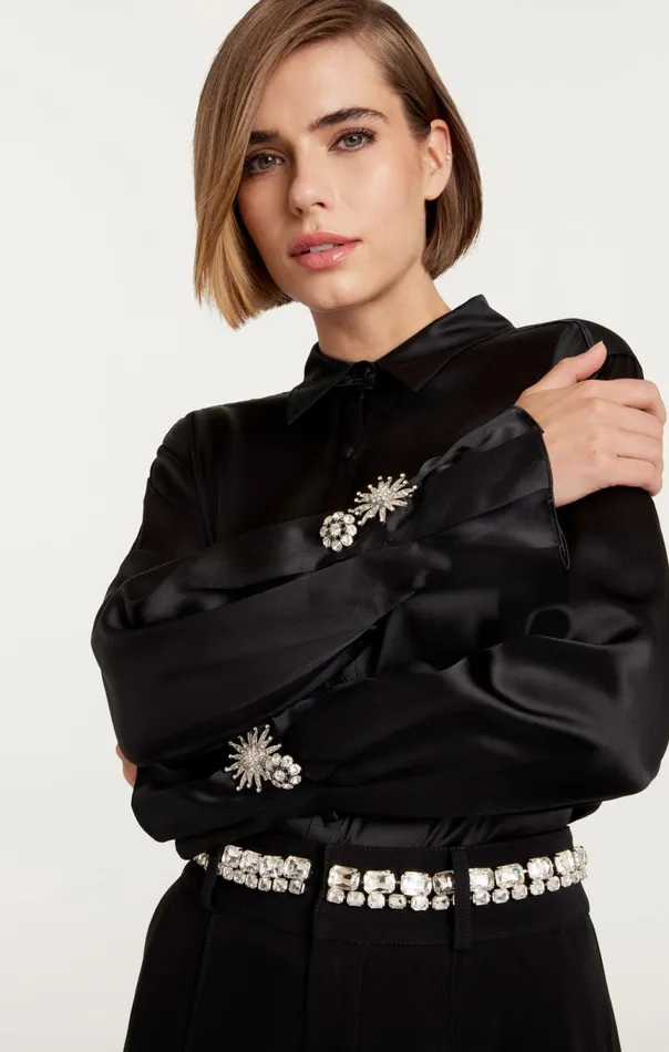 Women Demetria Top Black Cinq Sept Long Sleeve Tops