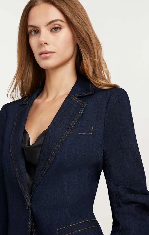 Women Denim Khloe Blazer Indigo Cinq Sept Denim