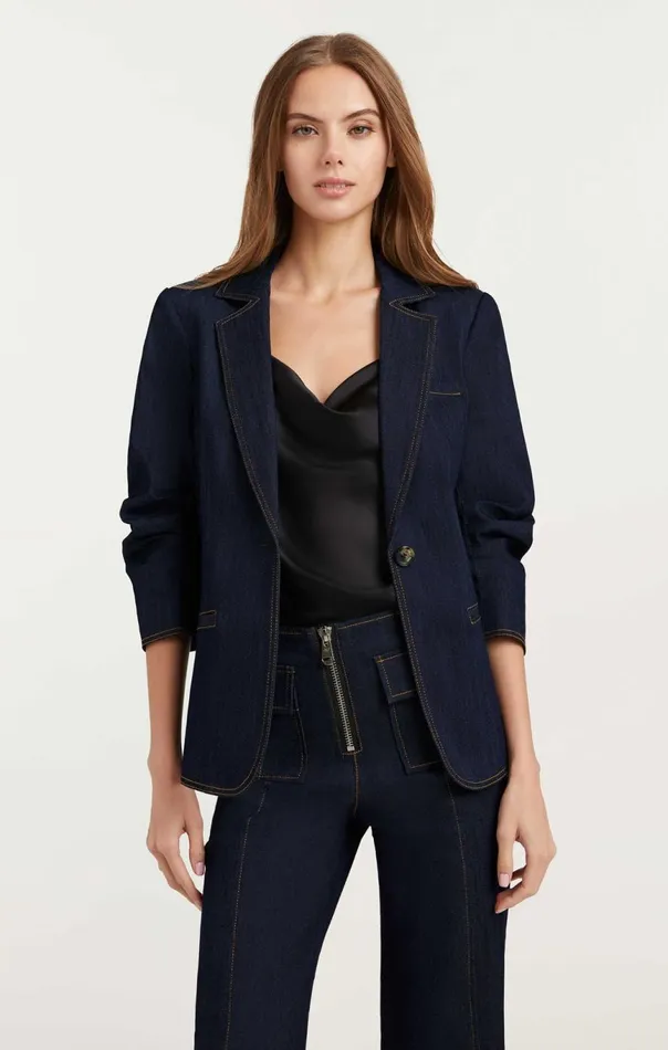 Women Denim Khloe Blazer Indigo Cinq Sept Jackets