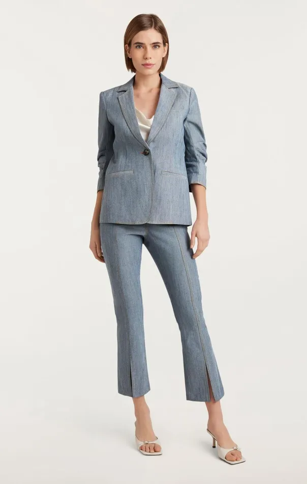 Women Denim Khloe Blazer Lightindigo Cinq Sept Denim