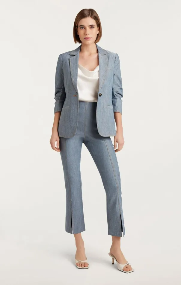 Women Denim Khloe Blazer Lightindigo Cinq Sept Denim