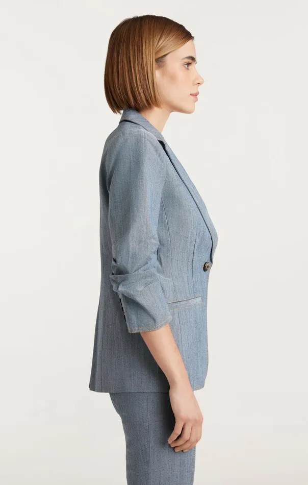 Women Denim Khloe Blazer Lightindigo Cinq Sept Denim