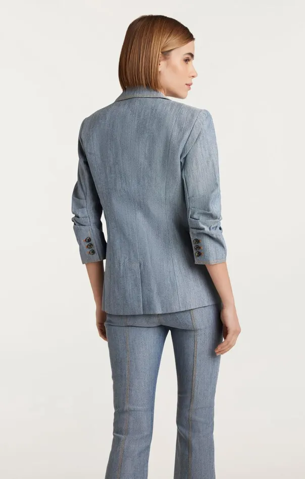 Women Denim Khloe Blazer Lightindigo Cinq Sept Denim