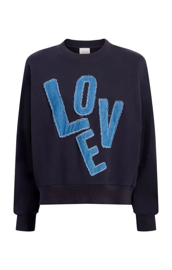 Women Denim Love Brandy Pullover Navy Cinq Sept Sweaters and Knits