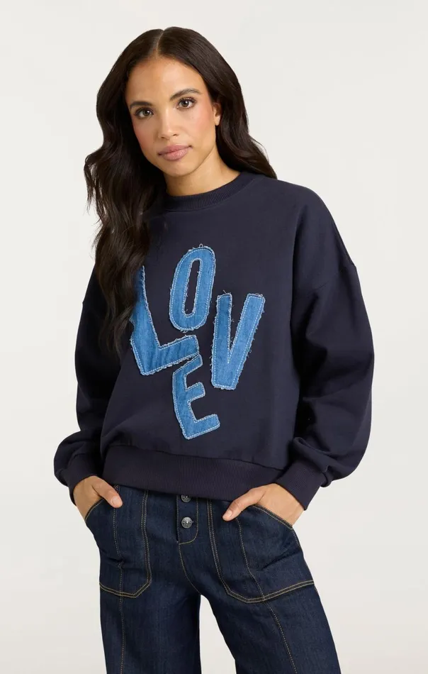 Women Denim Love Brandy Pullover Navy Cinq Sept Sweaters and Knits