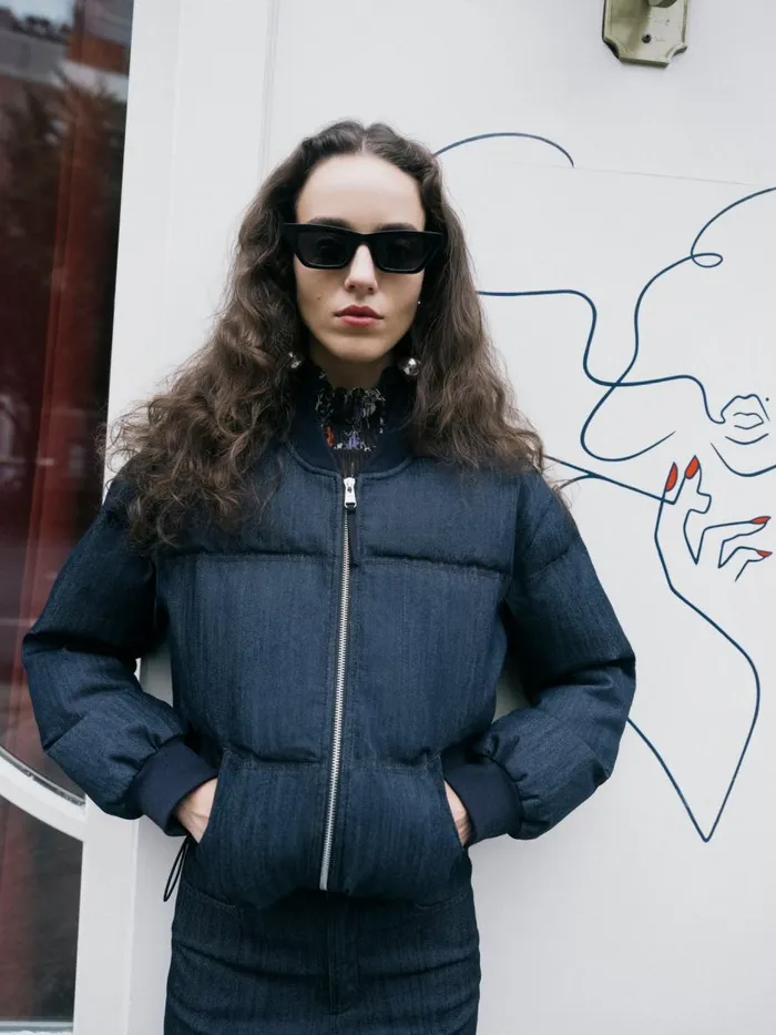 Women Denim Maris Puffer Indigo Cinq Sept Denim