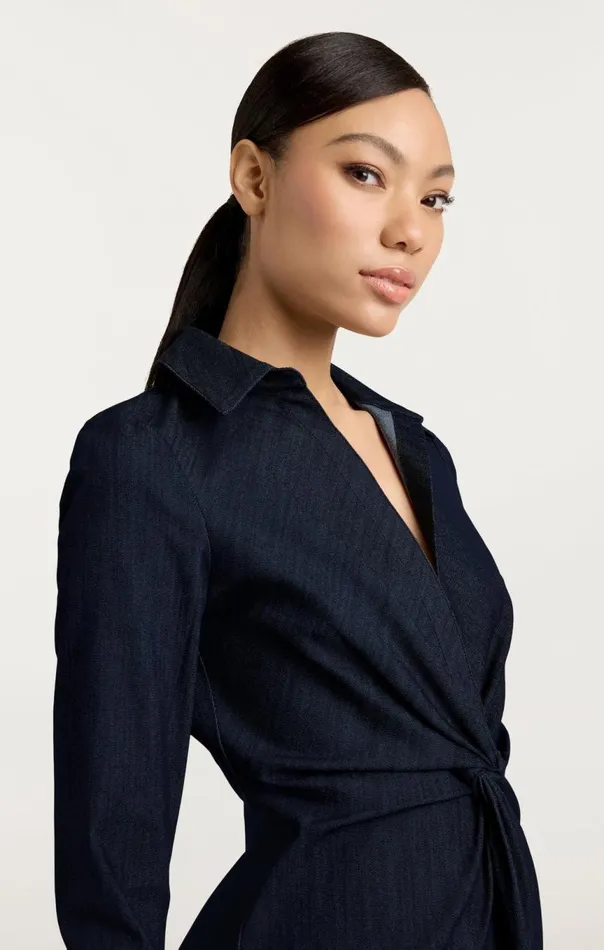 Women Denim Mckenna Dress Indigo Cinq Sept Mini