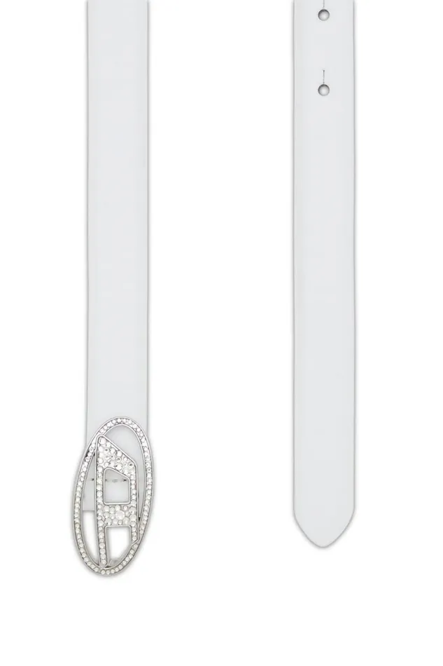 Women Diesel Belts B1DR STRASS 20 White