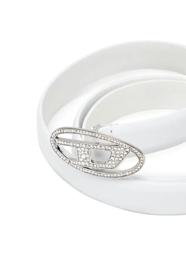 Women Diesel Belts B1DR STRASS 20 White