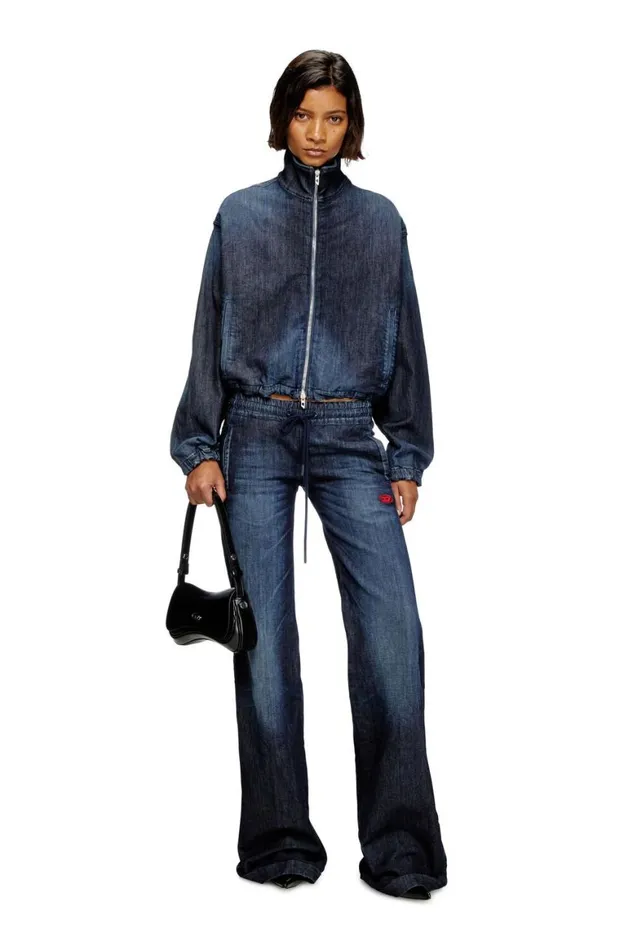 Women Diesel Jackets DESANDERZ JOGG Dark Blue
