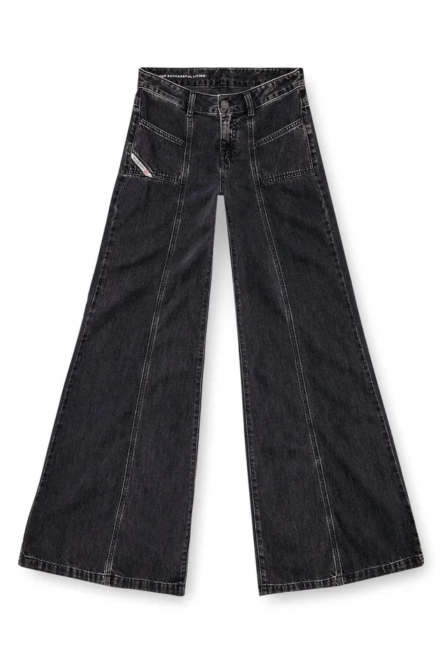 Women Diesel Jeans Flare Jeans DAkii 068HN Blackdark Grey Women Diesel Jeans Flare Jeans DAkii 068HN Blackdark Grey