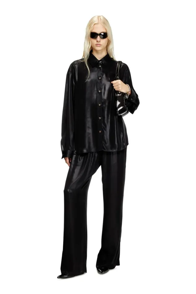 Women Diesel Pants and Shorts PDREYERCWNQ1 Black