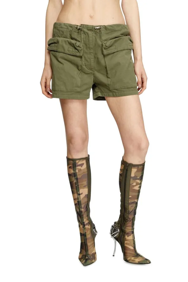 Women Diesel Pants and Shorts SENESIS Military Green Women Diesel Pants and Shorts SENESIS Military Green